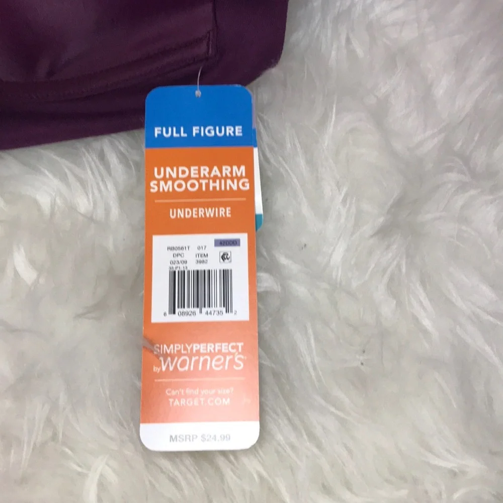New simply perfect woman 42DDD bra underwire in plum by target - Picture 8 of 9